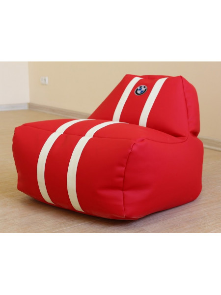 Крісло-мішок для дітей червоне, кожзам